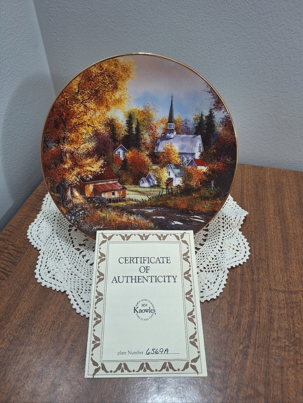 Vtg Knowles Autumn Grandeur Season Of Splendor Kirk Randle Decorative Plate